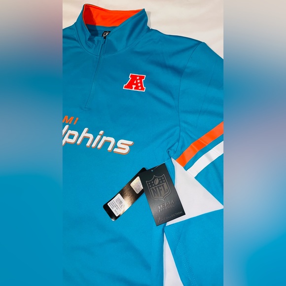 NWT NFL MIAMI DOLPHINS SWEETSHIRT HOODIE SIZE L - Picture 7 of 8